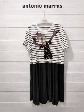 ANTONIO MARRAS – Black & White Dress, Size IT 42 Summer 2021 Collection